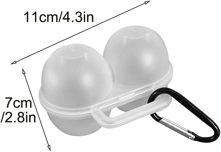 NOWHYX 2pcs Eggs Carrier Case, Portable 2 Girds Egg Holder Container with D Buckle, Reusable Plastic Leakproof Shockproof Eggs Box Egg Tray for Kitchen Outdoor Camping Picnic Hiking - Image 2
